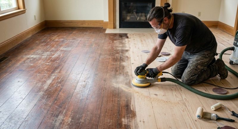 Tiger Wood Floor Refinishing in Alpharetta, GA